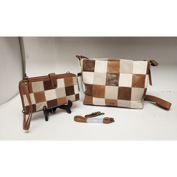 Thesak Melrose Tob Patch Vintate Finished Leather Crossbody Bag-Crossbody Wallet - Picture 2 of 16